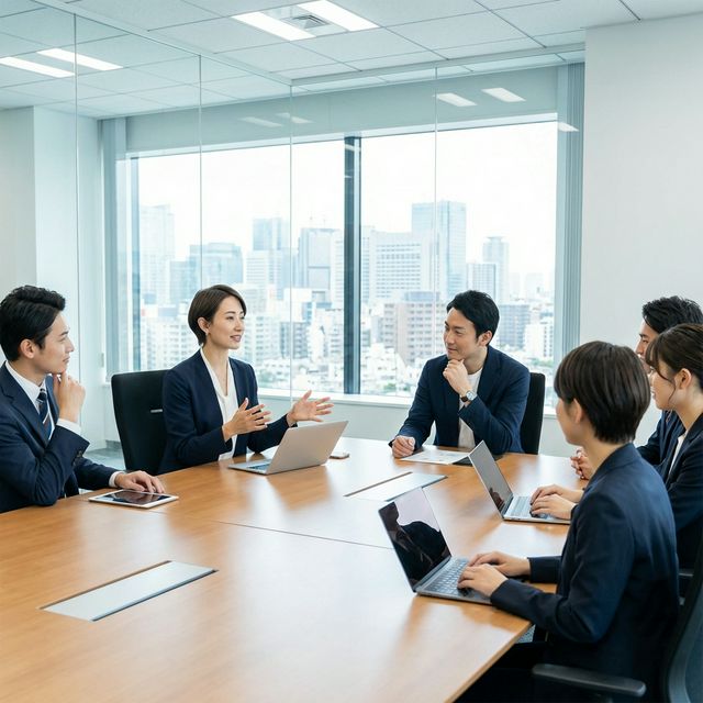 真剣かつ前向きに議論するコンサルティングミーティングの様子